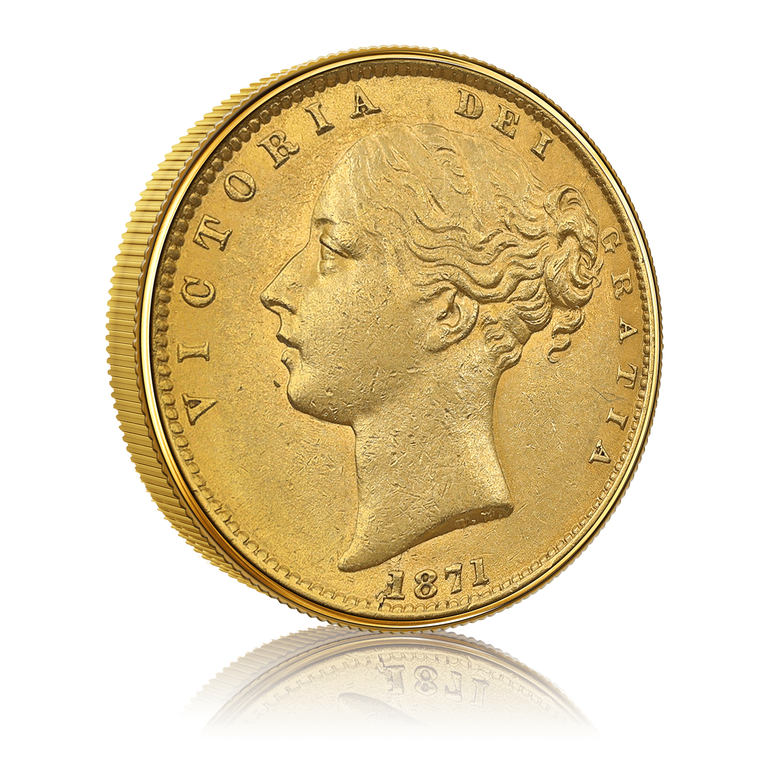 Half Gold Sovereign Queen Victoria Young Head Shield (1871-1887) 4